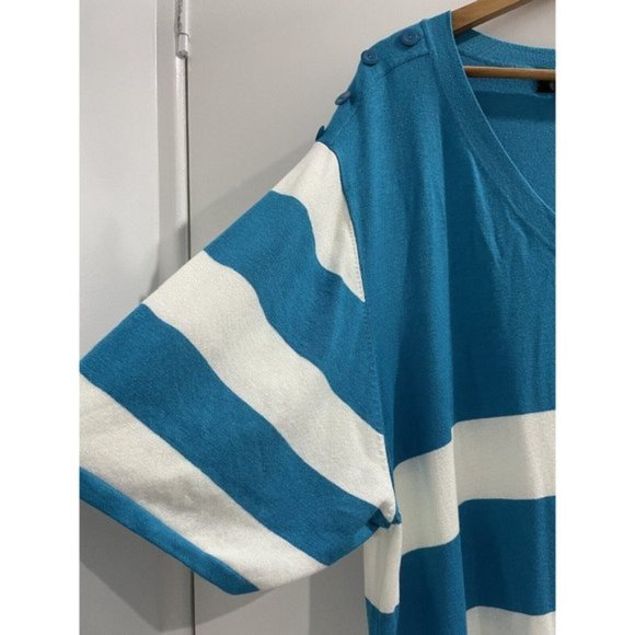 My Size Women Top Plus Size XL Striped Stretchy - Picture 3 of 7